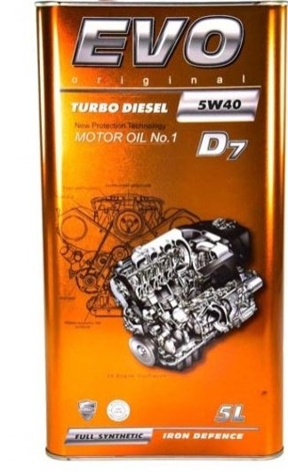 Олива моторна EVO D7 5W-40 TURBO DIESEL 5л.